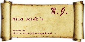 Mild Jolán névjegykártya